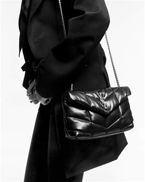 ysl puffer small pouch in quilted lambskin|SAINT LAURENT Lambskin Quilted Small Loulou Puffer .